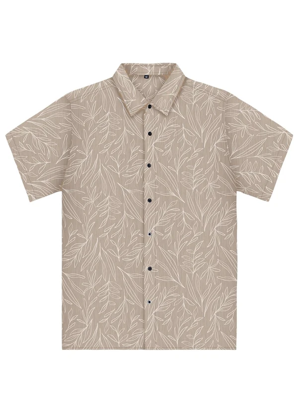 Diametro - Camisa Masculina em Viscose Bege