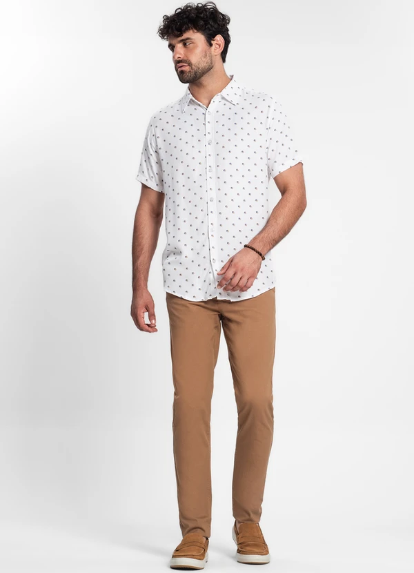 Diametro - Camisa Masculina em Viscose Branco 3