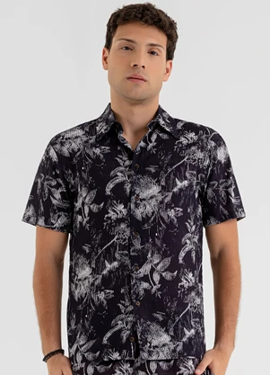 The Philippines - Camisa Masculina em Viscose Preto - THE PHILIPPINES
