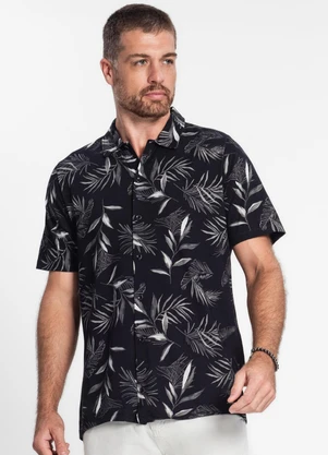 Diametro Camisa Masculina Estampada Preto