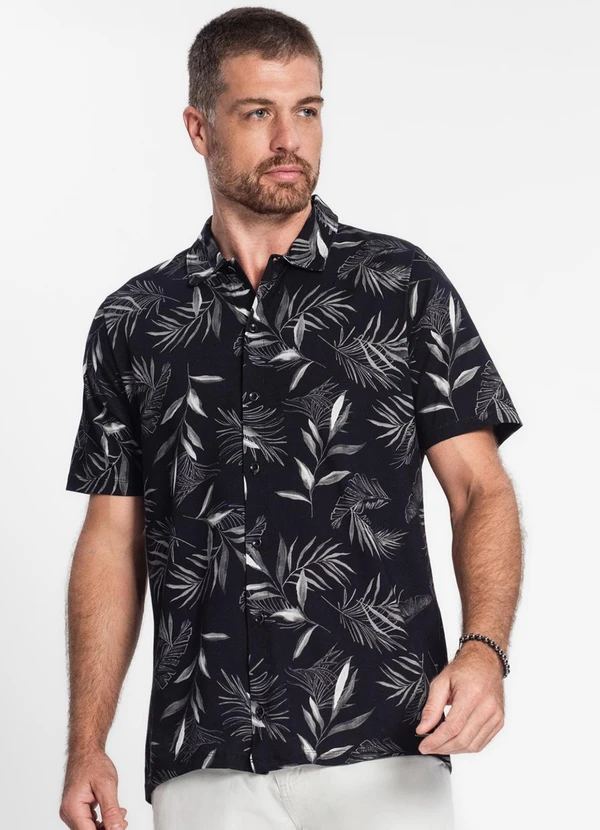 Diametro Camisa Masculina Estampada Preto