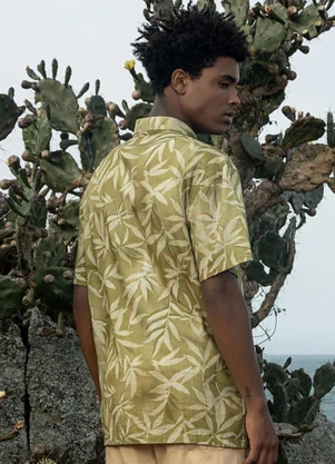 The Philippines - Camisa Masculina Estampada Verde - THE PHILIPPINES