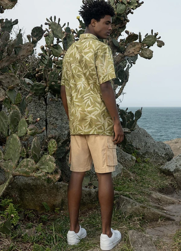 The Philippines - Camisa Masculina Estampada Verde 4