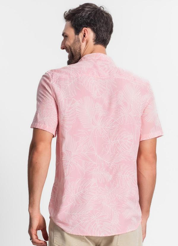 Select - Camisa Masculina Florida com Botões Rosa 2