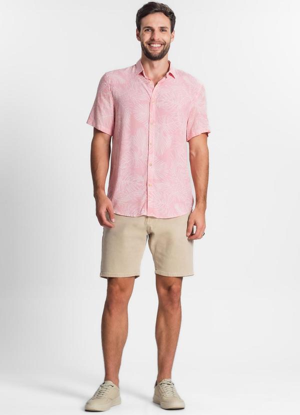 Select - Camisa Masculina Florida com Botões Rosa 3