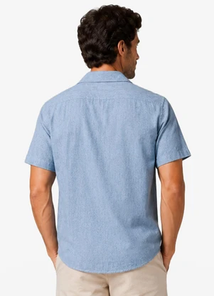 Diametro - Camisa Masculina Linho Strong Azul - DIAMETRO