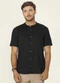 Diametro - Camisa Masculina Listras Geométricas Bege - variação: Preto