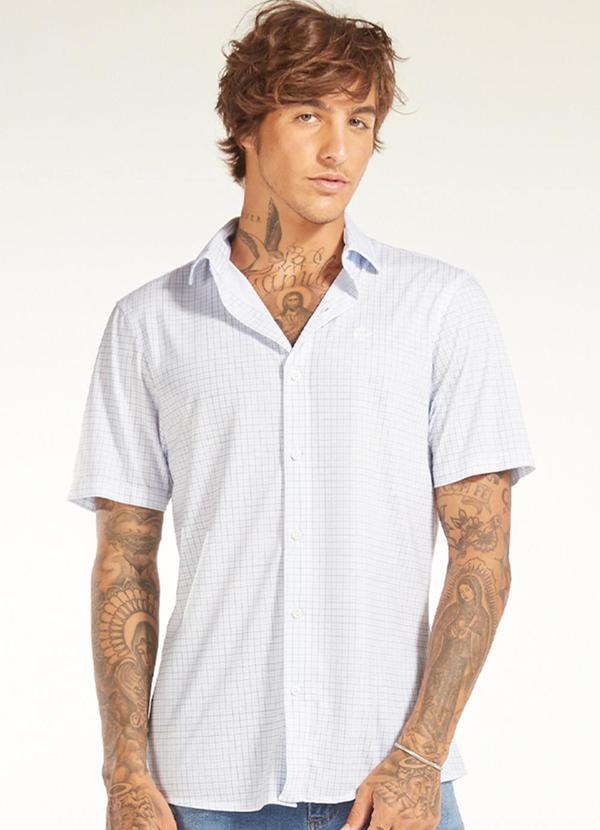 Svk Confort - Camisa Masculina Manga Curta Creta Branca