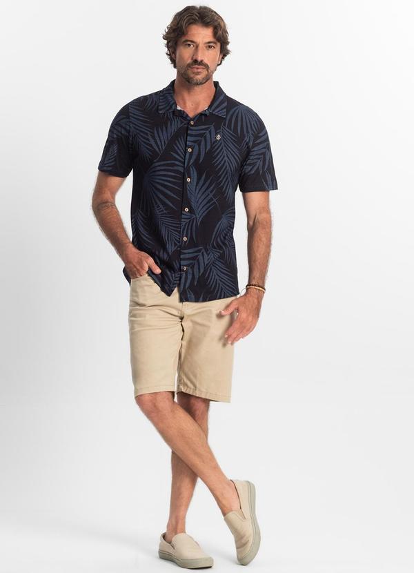 Diametro - Camisa Masculina Meia Malha Azul 3