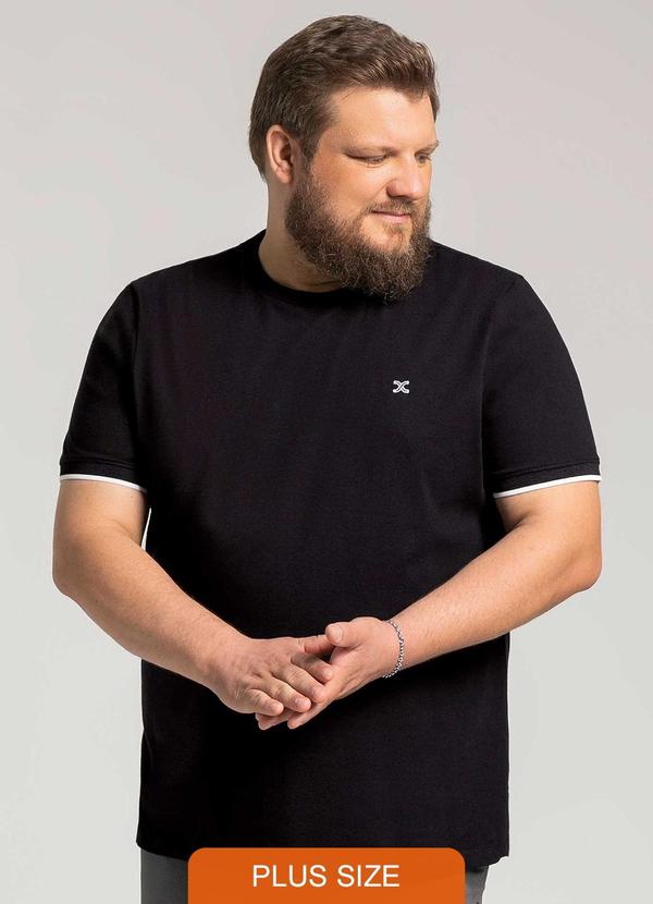 Exco - Camisa Masculina Plus Size Preto