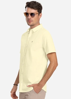 Diametro - Camisa Masculina Tricoline Amarelo - DIAMETRO