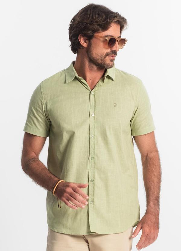 Diametro - Camisa Masculina Tricoline Verde