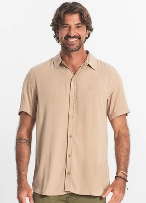 Diametro - Camisa Masculina Viscolinho Marrom - DIAMETRO