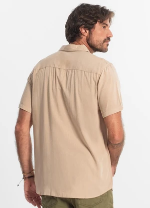 Diametro - Camisa Masculina Viscolinho Marrom - DIAMETRO