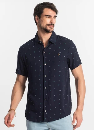Diametro - Camisa Masculina Viscose Azul - DIAMETRO