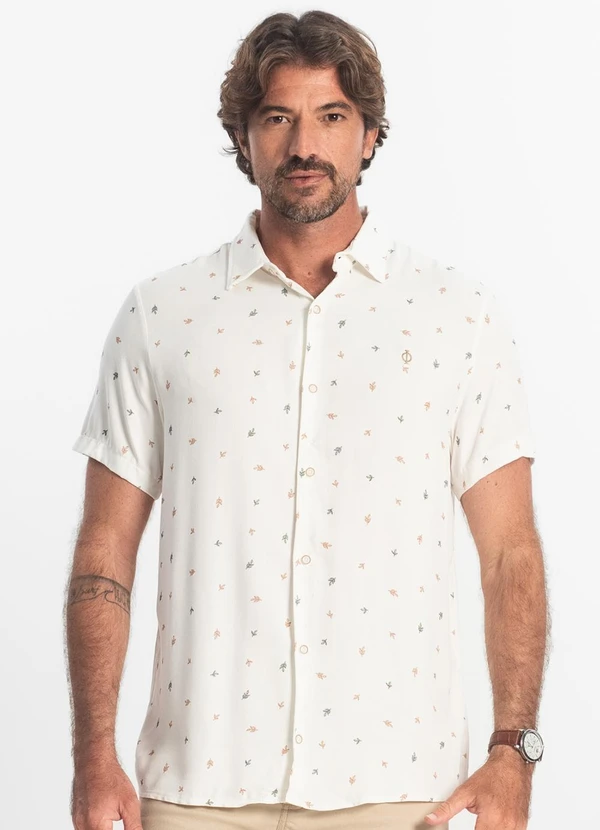 Diametro - Camisa Masculina Viscose Bege 1