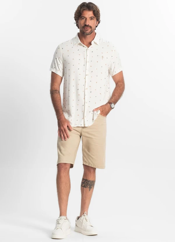 Diametro - Camisa Masculina Viscose Bege 3