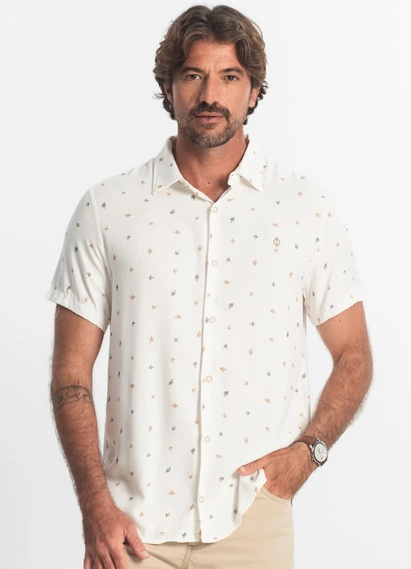 Diametro - Camisa Masculina Viscose Bege 4