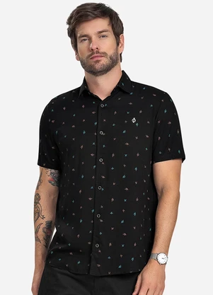 Diametro - Camisa Masculina Viscose Preto - DIAMETRO