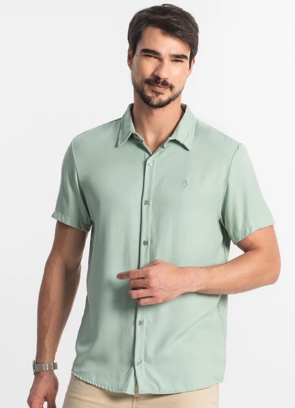 Diametro - Camisa Masculina Viscose Verde