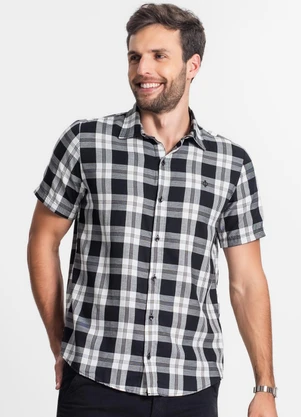 Diametro - Camisa Masculina Xadrez Preto - DIAMETRO