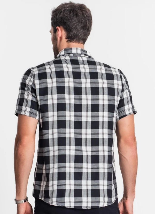 Diametro - Camisa Masculina Xadrez Preto 2