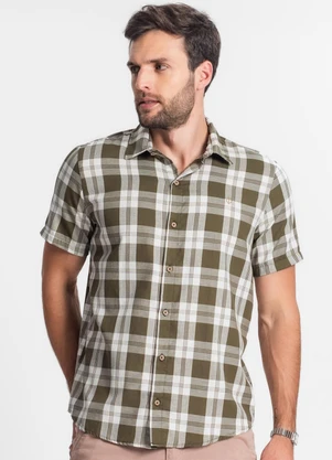 Diametro - Camisa Masculina Xadrez Verde - DIAMETRO