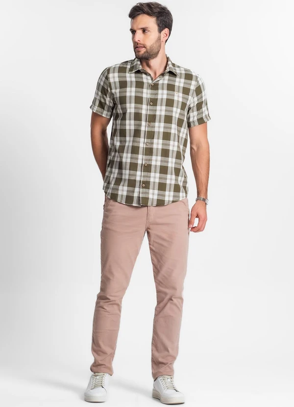 Diametro - Camisa Masculina Xadrez Verde 3