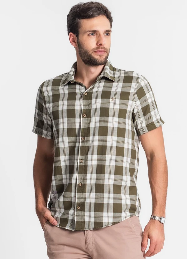 Diametro - Camisa Masculina Xadrez Verde 4