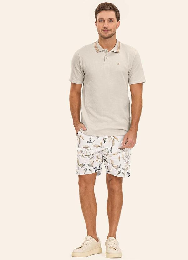 Diametro - Camisa Polo Masculina Bege 3