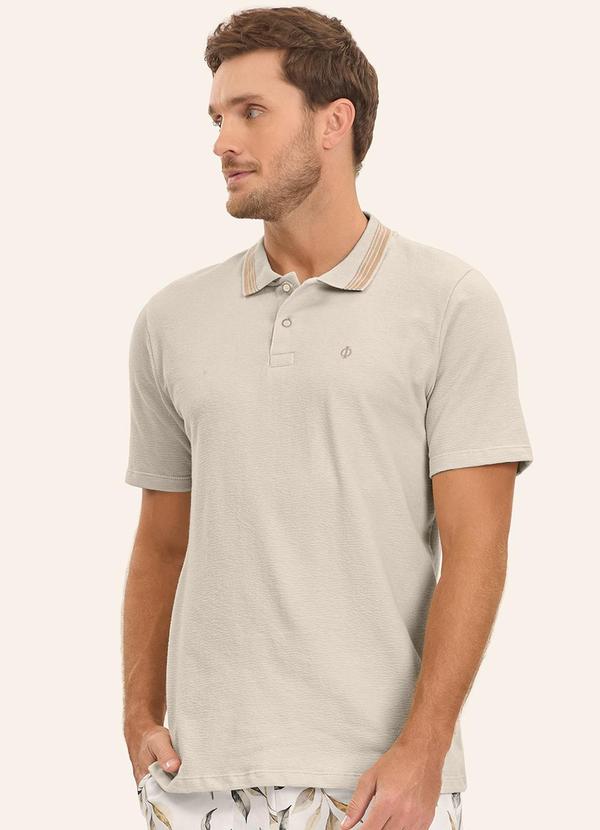 Diametro - Camisa Polo Masculina Bege 4