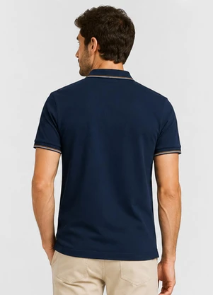 Diametro - Camisa Polo Masculina Cotton Leve Uv Azul - DIAMETRO