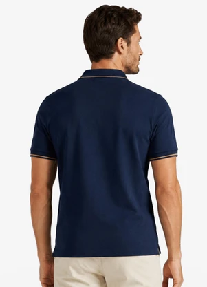 Diametro - Camisa Polo Masculina Cotton Leve Uv Azul - DIAMETRO
