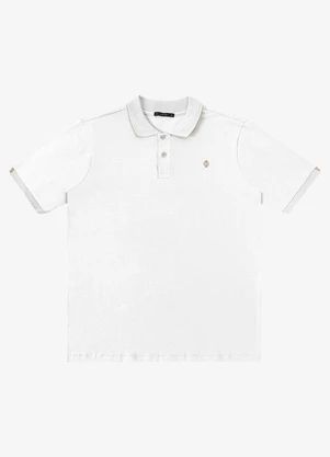 Diametro - Camisa Polo Masculina Cotton Leve Uv Branco - DIAMETRO