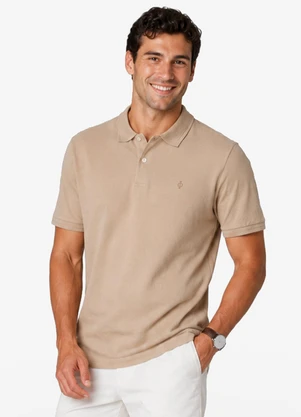 Diametro - Camisa Polo Masculina Cotton Leve Uv Marrom - DIAMETRO