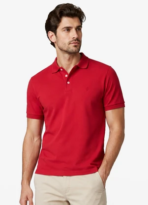 Diametro - Camisa Polo Masculina Cotton Leve Uv Vermelho - DIAMETRO