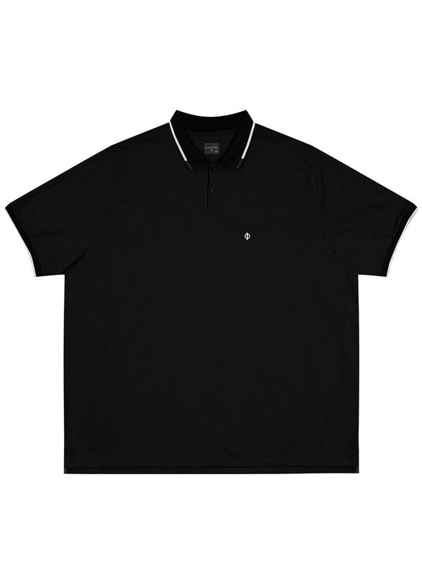 Diametro - Camisa Polo Masculina de Malha Preto