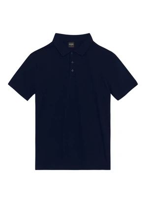 Essendi - Camisa Polo Masculina em Piquet Azul - ESSENDI