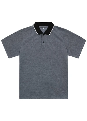 Diametro - Camisa Polo Masculina em Piquet Preto - DIAMETRO