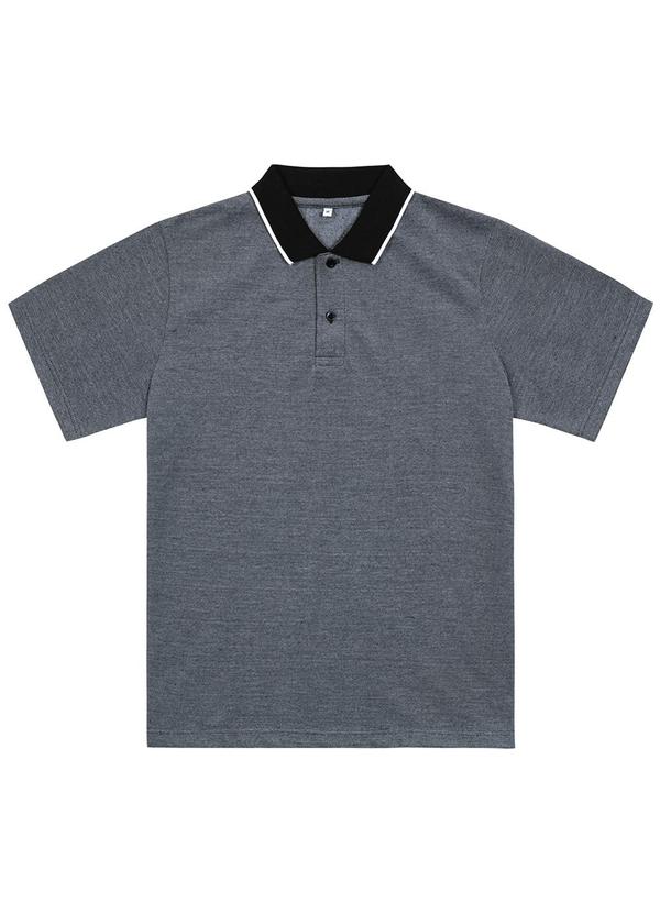 Diametro - Camisa Polo Masculina em Piquet Preto