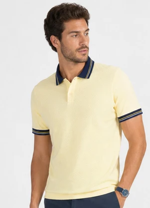 Select - Camisa Polo Masculina Manga Curta Amarelo - SELECT