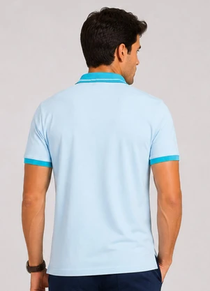 Select - Camisa Polo Masculina Manga Curta Azul - SELECT