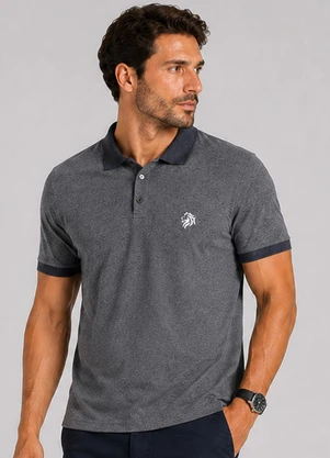 Select - Camisa Polo Masculina Manga Curta Cinza - SELECT