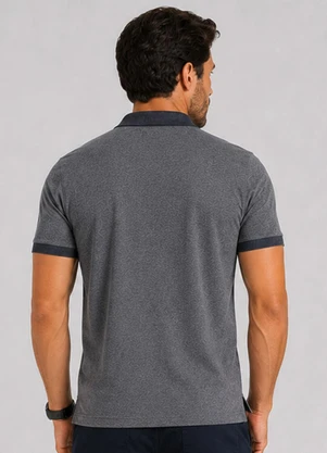 Select - Camisa Polo Masculina Manga Curta Cinza - SELECT