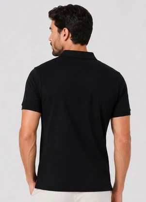 Select - Camisa Polo Masculina Manga Curta Preto - SELECT