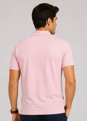 Select - Camisa Polo Masculina Manga Curta Rosa - SELECT