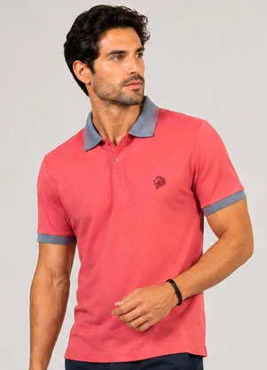 Select - Camisa Polo Masculina Manga Curta Rosa - SELECT