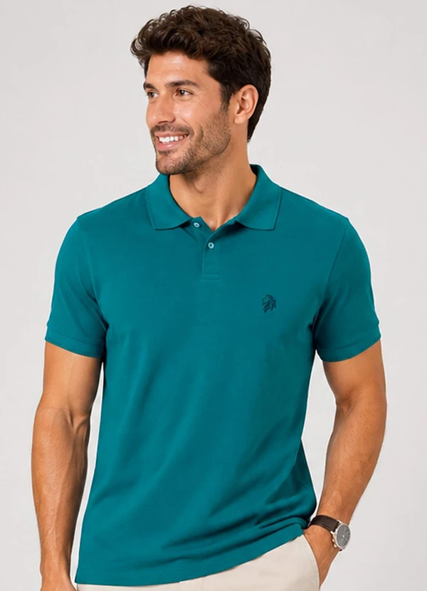 Select - Camisa Polo Masculina Manga Curta Verde