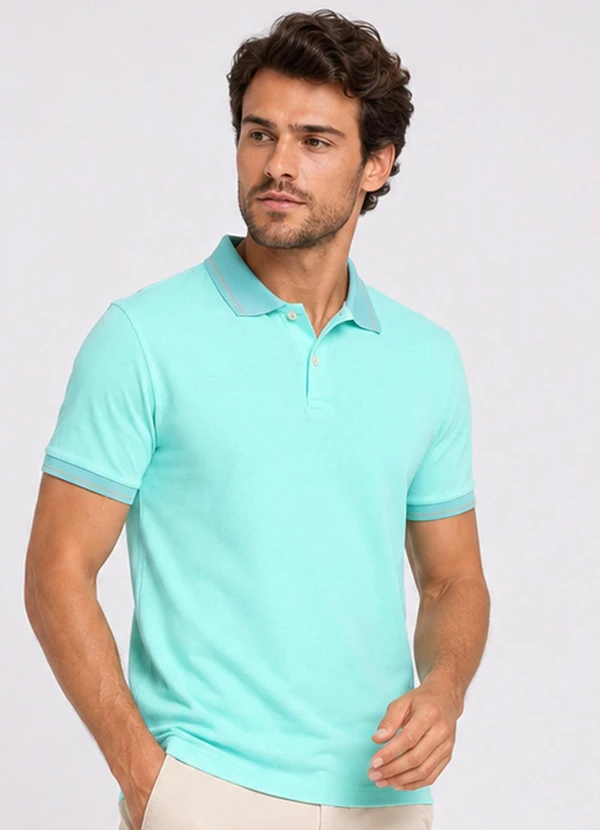 Select - Camisa Polo Masculina Manga Curta Verde