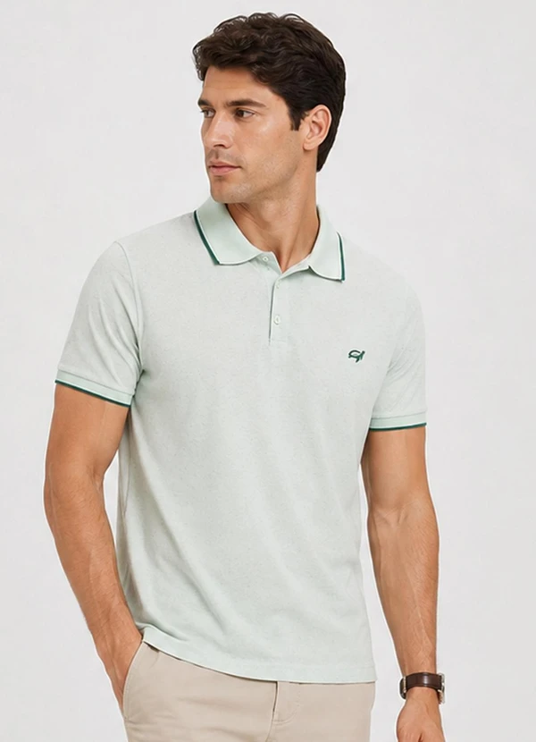 Select - Camisa Polo Masculina Manga Curta Verde